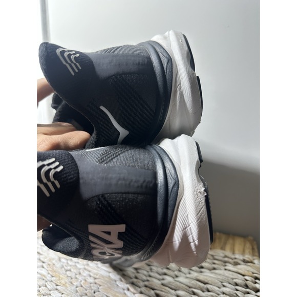 Hoka One One Clifton 9 Running Shoes Mens 12.5 2E WIDE Black Comfort Sneaker - Picture 8 of 15